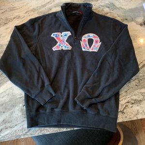 Chi Omega Sport Tek Black Quarter Zip